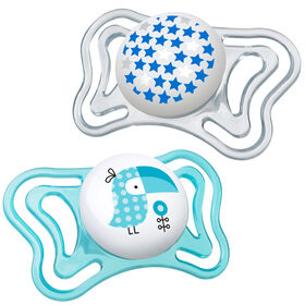PhysioForma Light Day &amp; Night Pacifier Teal 0-6m &#40;2pc&#41; in 
